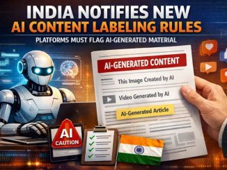 AI content labeling and 3-hour takedown rule implemented for online platforms in India